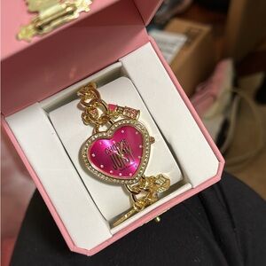 Juicy Couture Heart Watch Charm Bracelet (Gold-tone Color): BRAND NEW